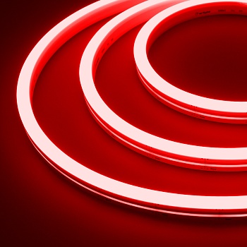 Гибкий неон ARL-MOONLIGHT-1712-SIDE 24V Red (Arlight, Вывод боковой, 3 года)