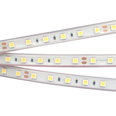 Светодиодная лента RTW 2-5000P 24V White6000 2x (5060, 300 LED, LUX) (Arlight, 14.4 Вт/м, IP66)
