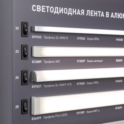 Стенд Светодиодные Ленты RT-LUX-1100x600mm (DB 3мм, пленка, лого) (Arlight, -)