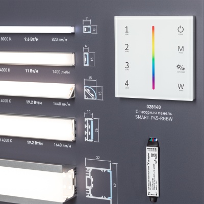 Стенд Светодиодные Ленты RT-LUX-1100x600mm (DB 3мм, пленка, лого) (Arlight, -)