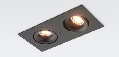 Встраиваемые светильники gira frame x2 black ledmonster