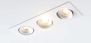 Встраиваемые светильники gira frame x3 white ledmonster
