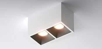 Светодиодный накладной светильник KUB X2 WHITE + BLACK COVER LEDMONSTER