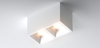 Светодиодный накладной светильник KUB X2 WHITE + SILVER COVER LEDMONSTER