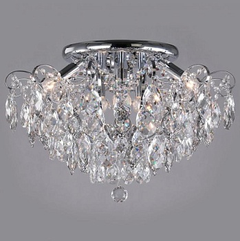 Потолочная люстра Eurosvet Crystal 10081/6 хром/прозрачный хрусталь Strotskis