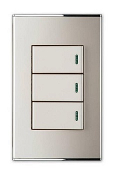 Выключатель двухклавишный с подстветкой Imex Parthenon Gold WRC 3426