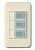 Выключатель трехклавишный Imex 70 Wide Delux Grey WSN 0123
