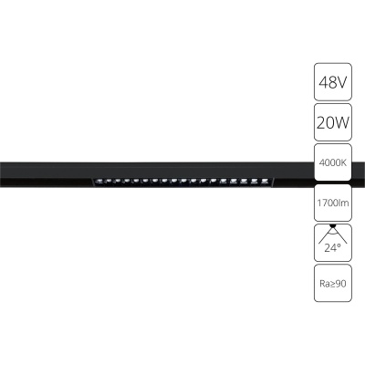 Встраиваемый светильник Arte Lamp Linea A4635PL-1BK