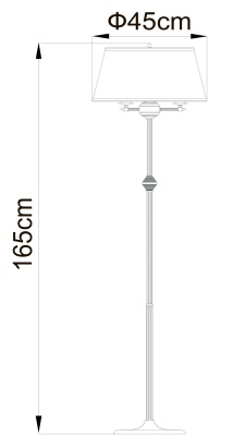 Торшер Arte Lamp Alice A3579PN-3AB