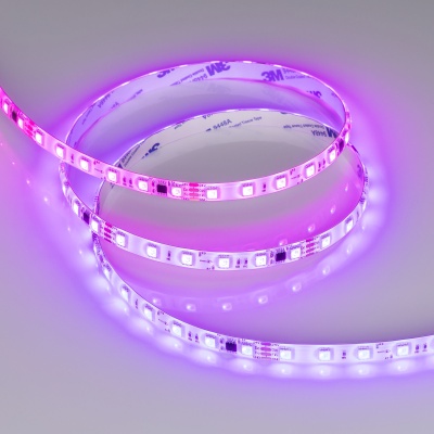 Светодиодная лента герметичная SPI-SE-B60-10mm 24V RGB-PX6-BPT (12 W/m, IP65, 5060, 5m) (Arlight, бегущий огонь)