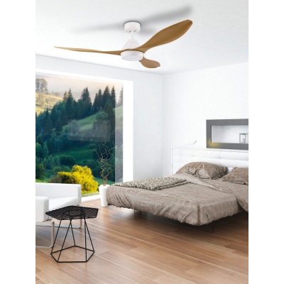35071 Вентилятор потолочный со светильником с пультом ANTIBES, 18W(LED), 4000K, Ø1320, ст
