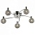 Потолочная люстра Odeon Light Bisco 2209/5C