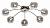 Потолочная люстра Odeon Light Roxby 2460/7C