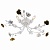 Потолочная люстра Arte Lamp Rosarium A1196PL-6WG