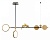 Люстра на штанге Arte Lamp Toliman A2613SP-4BK