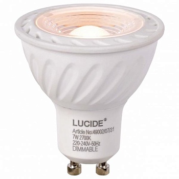 Лампа светодиодная Lucide 49002 GU10 7Вт 2700K 49002/07/31