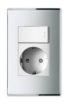 Розетка с заземлением Imex Parthenon Silver WRC 2337