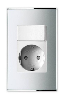Розетка с заземлением Imex Parthenon Silver WRC 2337