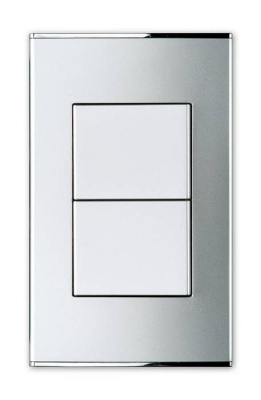 Выключатель двухклавишный Imex Parthenon Silver WRC 2422