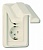 Розетка двойная с заземлением Imex 70 Wide Ivory WRP 2212