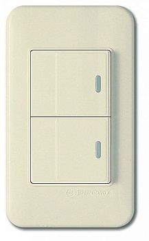 Выключатель двухклавишный Imex 70 Wide Ivory WSN 0322