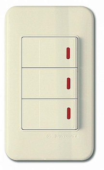 Выключатель трехклавишный Imex 70 Wide Ivory WSN 0326