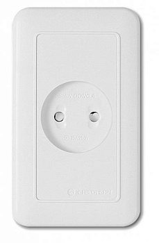 Розетка без заземления Imex 70 Wide WH WSN 1221 WH