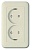 Розетка двойная без заземления Imex 70 Wide Ivory WSN 1222
