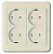 Розетка четверная без заземления Imex 70 Wide Ivory WST 5445