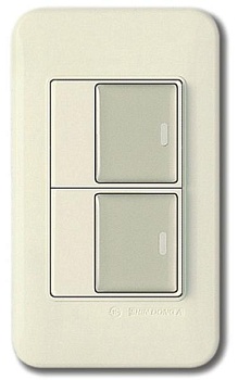 Выключатель двуклавишный Imex 70 Wide Delux Gold WSN 0122G
