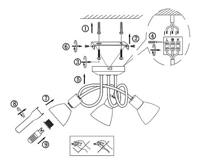 Потолочная люстра Globo Helios 56045-3D